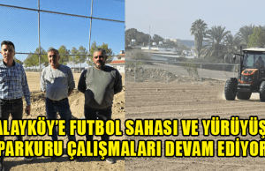 Alayköy’e futbol sahası ve yürüyüş parkuru çalışmaları devam ediyor