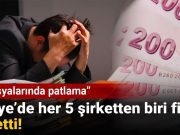 Türkiye’de Her 5 Şirketten Biri Fiilen İflas Etti