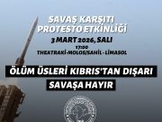 Kıbrıs Barış Konseyi herkesi bugün Limasol’da gerçekleştireceği savaş karşıtı gösteriye katılmaya çağırıyor!