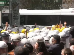 Madencilerle dayanışmaya gelenlere biber gazlı müdahale