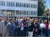 Türk-Sen, BES ve El-Sen hastane önünde: Onlar bizim yasal haklarımızı tanımazsa bizde onların grev yasağını tanımamaya devam edeceğiz