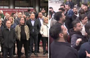 CHP Genel Merkezi önünde ‘tahliye’ gerginliği… Arbede çıktı: Kılıçdaroğlu’na yakın vekiller kapının önünde!
