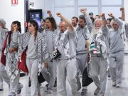 Sumud Filosu’nda İsrail tarafından alıkonulan İtalyan aktivistler ülkelerine döndü