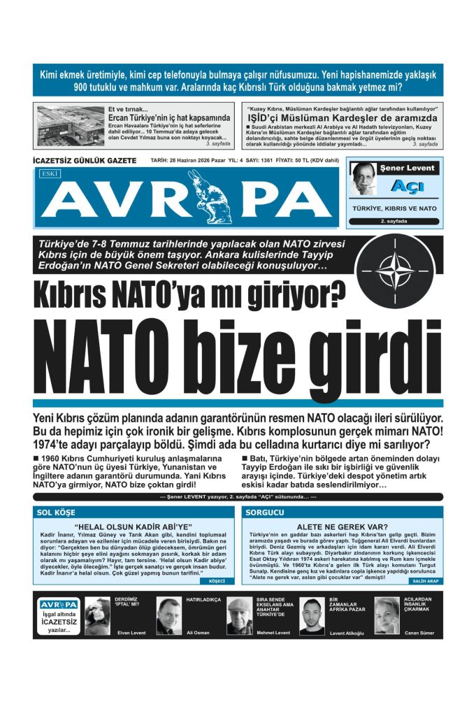 Gazete Manşetleri 28 Haziran 2026 Pazar