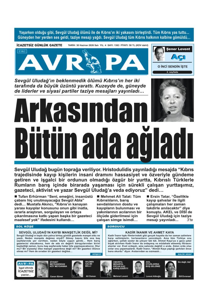 Gazete Manşetleri 30 Haziran 2026 Salı