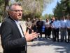 Tufan Erhürman, Naci Talat’ın vefatının 35’inci yılı dolayısıyla kabri başında düzenlenen anma törenine katıldı